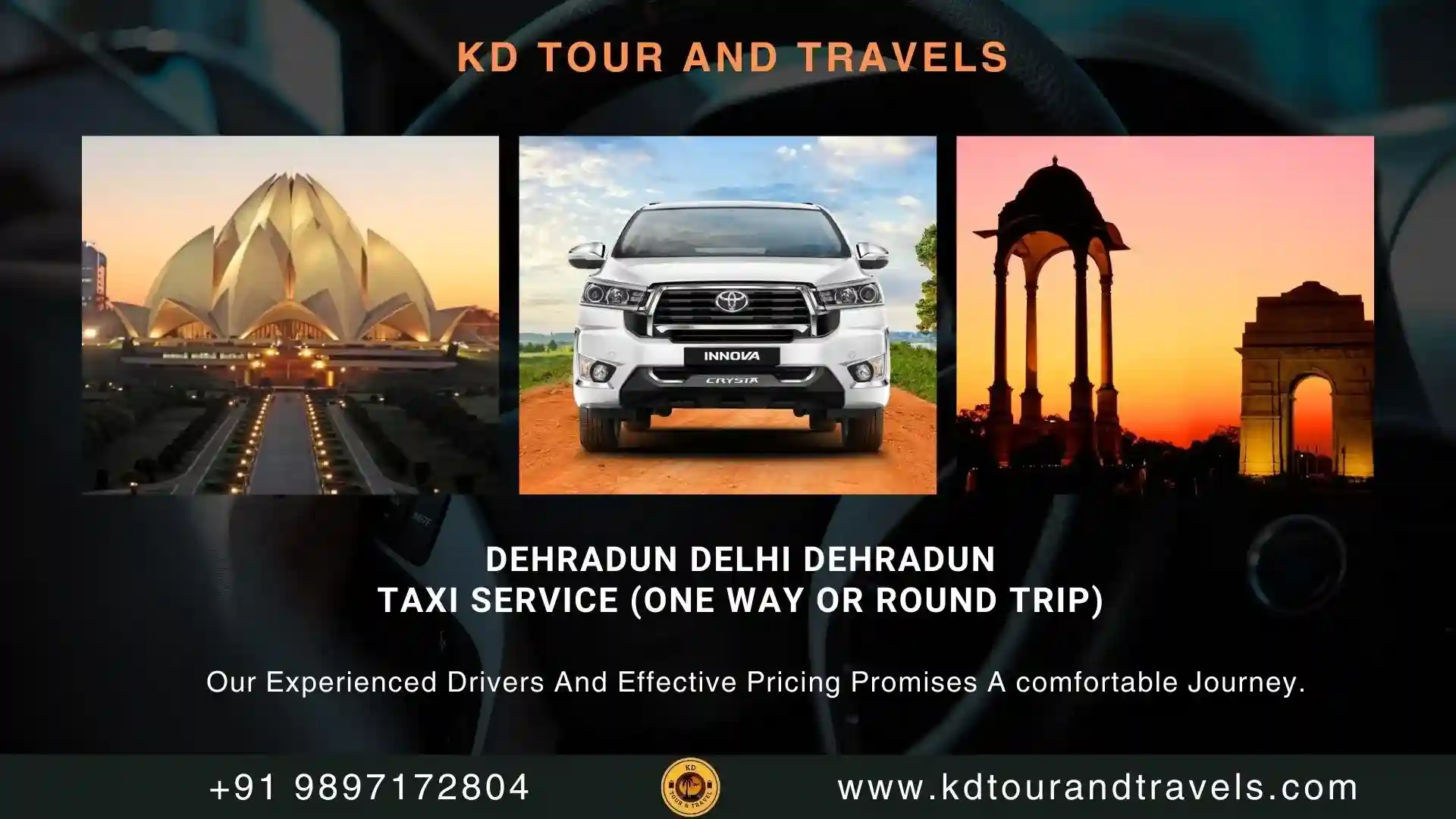 dehradun to delhi one way and round trip cab