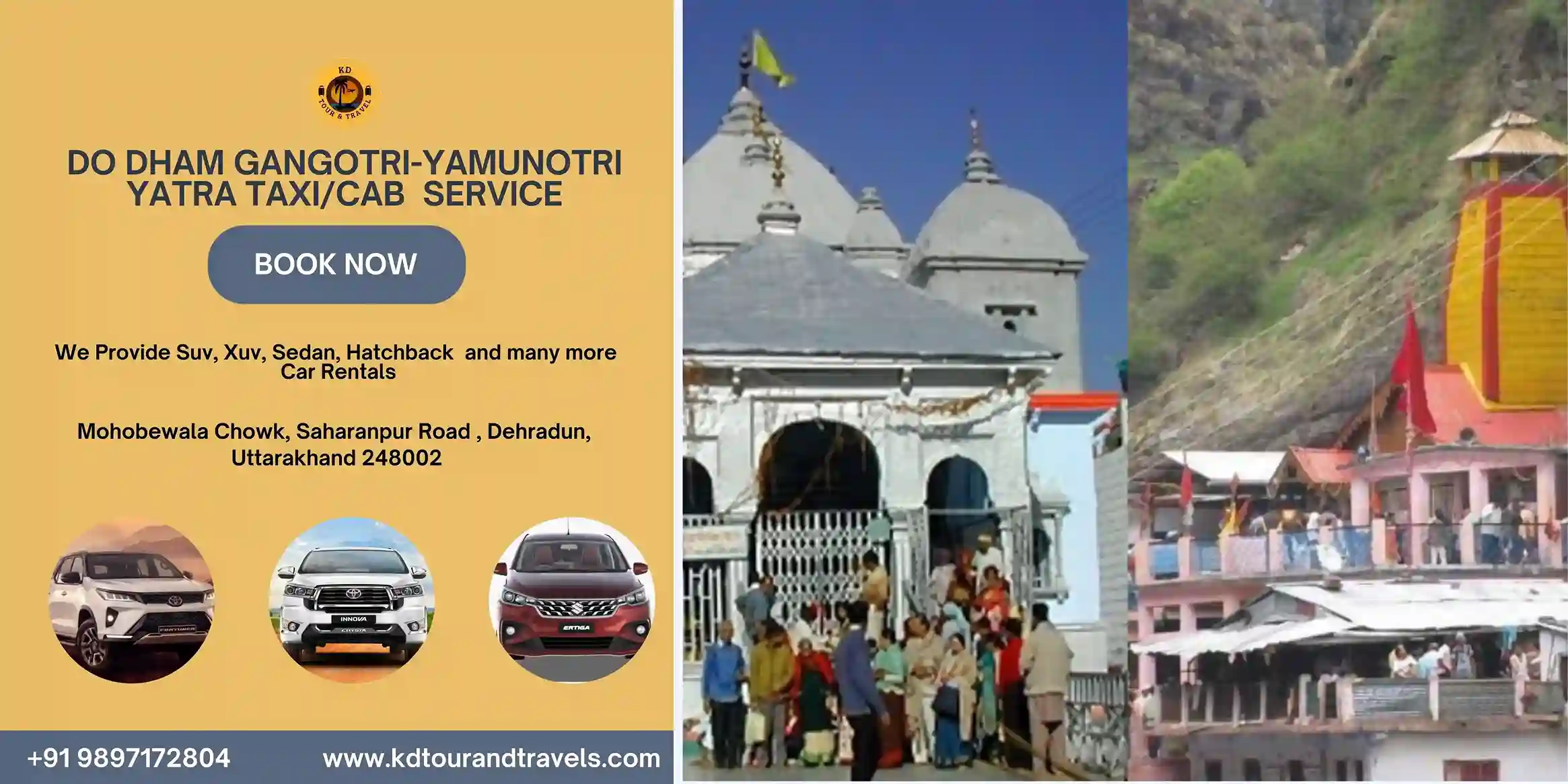 Gangotri Yamunotri Do Dham Yatra Cab From Dehradun